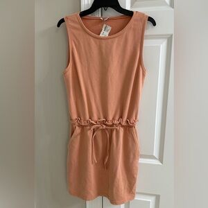 Fate peach terry mini dress
